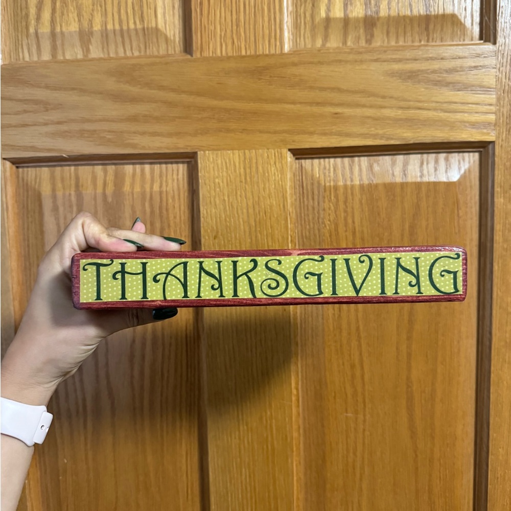 Reversible Merry Christmas and Happy Thanksgiving Letter Block Set - Picture 3 of 10
